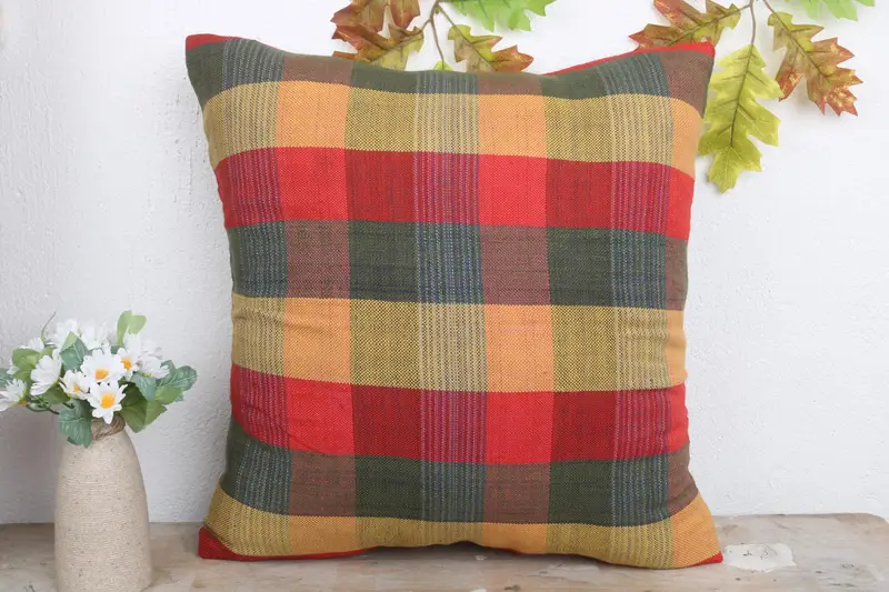 Vintage Throw Pillow Sham, Cushion Case, Pillow for Couch, Authentic Cushion Case, Handmade Kilim Cushion, Gift Pillow, 18x18 Yellow Pillow Cover - 2