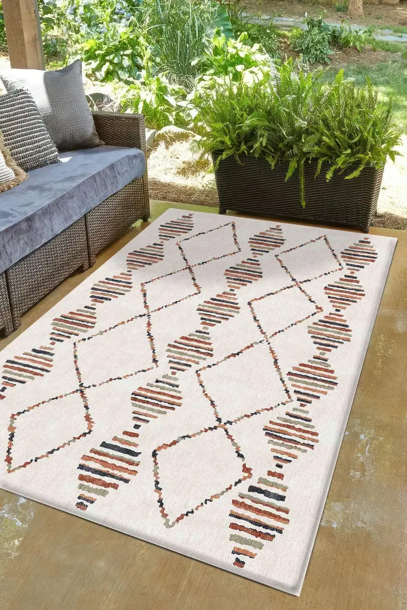 Eleganter bedruckter Teppich: Modernes Design, weicher Stoff, einzigartige Muster