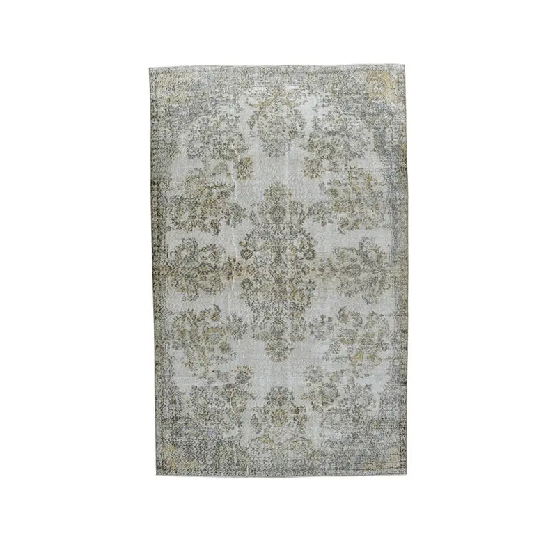 5,6x9,1 ft Teppich, türkischer Vintage-Teppich, grauer südwestlicher Wollteppich - 1