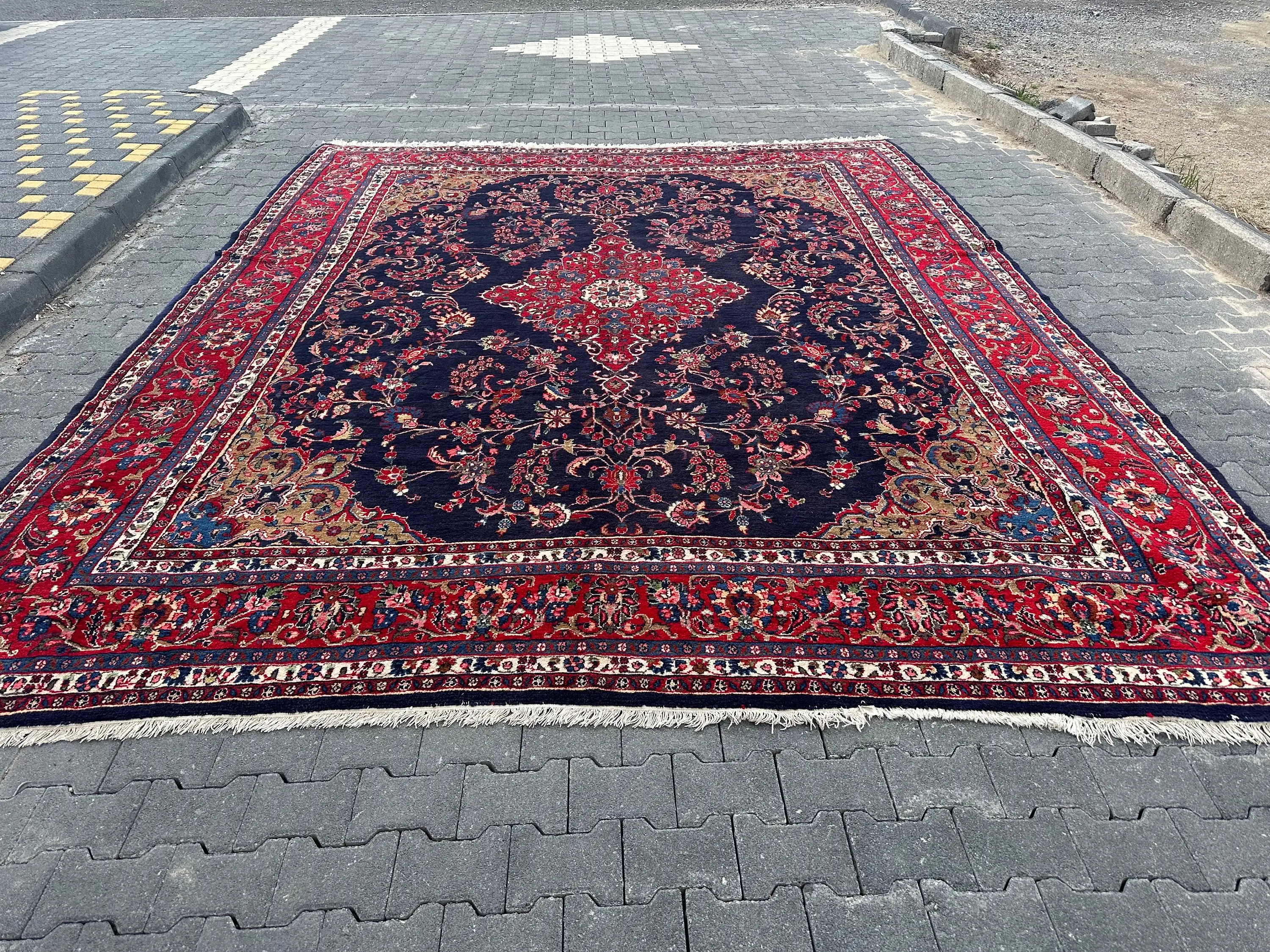 Turkish Rug, Red Oriental Vintage Wool Rug - 1