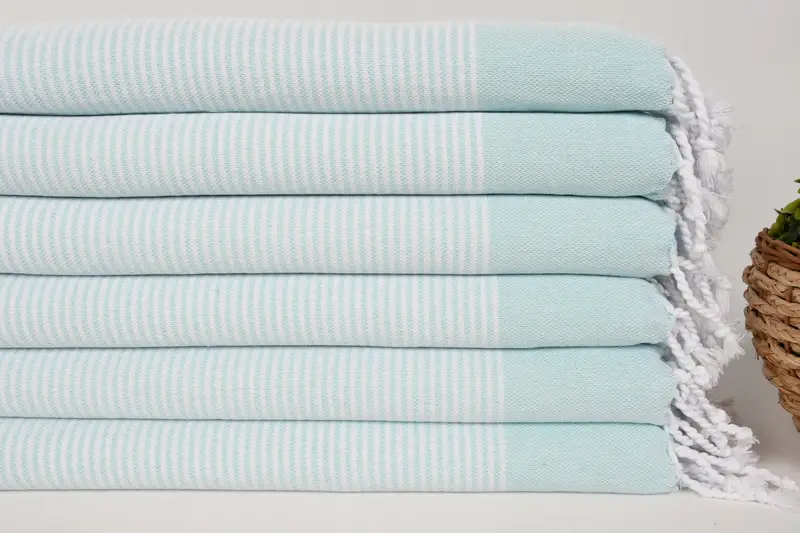40x18 Pamuklu Çizgili Havlu, Ev Dekoru Hediye, Özel El Havlusu, Monogramlı El Havlusu, Mutfak Havlu, Nedime Hediye, İş arkadaşı için Hediye - 2