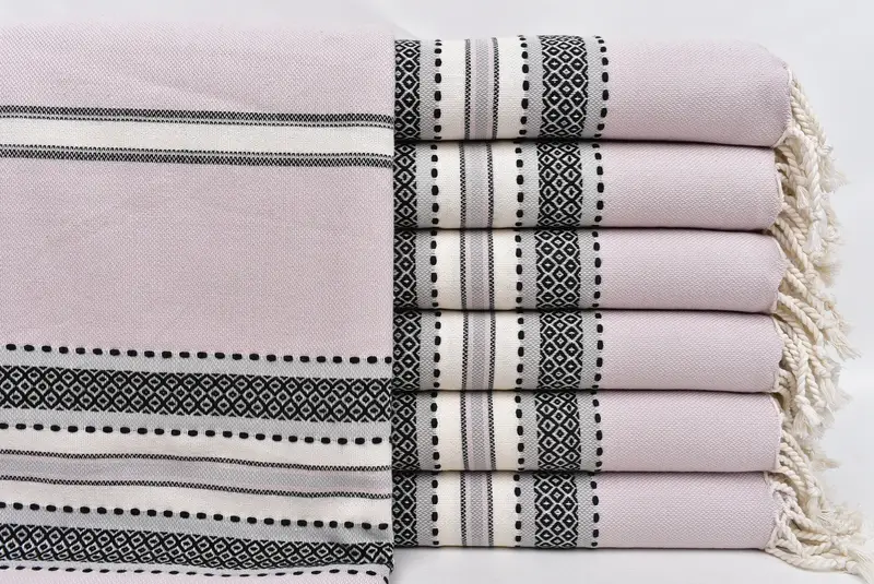Custom Towel, Handmade Gift, Sand-Resistant Peshtemal, Turkish Beach Towel Bulk, Personalized Gift, Gift For Him, 70x40 Cotton Striped Towel - 1