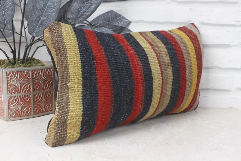 Gift Pillow, Pillow, Boho Pillow Sham Cover, Bolster Throw Cushion Case, Christmas Cushion, 8x16 Blue Cushion Cover, Boho Pillow - 4