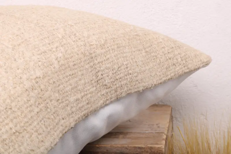 18x18 Beige Pillow Sham, Toss Pillow Sham, Pillow for Couch, Turkish Pillow, Pillow Sham, Hippie Throw Cushion Cover, Interior Designer Pillow - 6