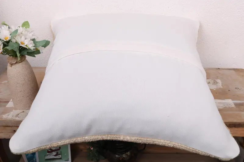 18x18 Beige Pillow Sham, Toss Pillow Sham, Pillow for Couch, Turkish Pillow, Pillow Sham, Hippie Throw Cushion Cover, Interior Designer Pillow - 7