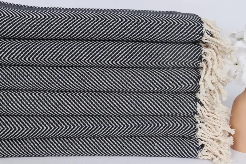 Bath towel, Bachelor Bachelorette Party Favors, Memorial Gift, 70x40 Cotton Herringbone Towel, Monogram Towels, Summer Towel, Best Beach Towel - 3