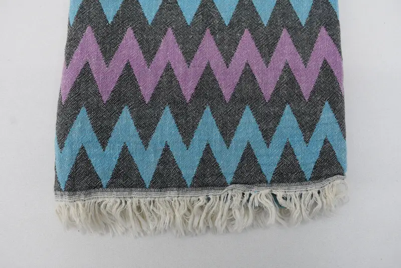 Personalized Turkish Towel, 70x40 Cotton Zigzag Design Towel, Turkish Towel Beach, Personalized Gift For Her, Bachelorette Party Gifts Bridesmaids - 7