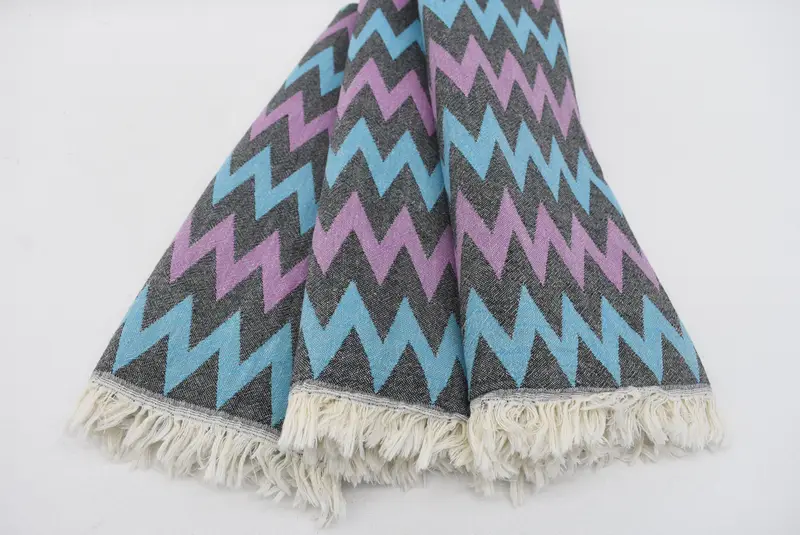 Personalized Turkish Towel, 70x40 Cotton Zigzag Design Towel, Turkish Towel Beach, Personalized Gift For Her, Bachelorette Party Gifts Bridesmaids - 2