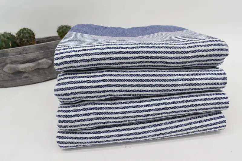 Best Friend Christmas Gift, Handmade Gift, Quick-dry peshtemal, Quick-dry travel peshtemal towel, Bridesmaid Gift, 70x40 Cotton Striped Towel - 6