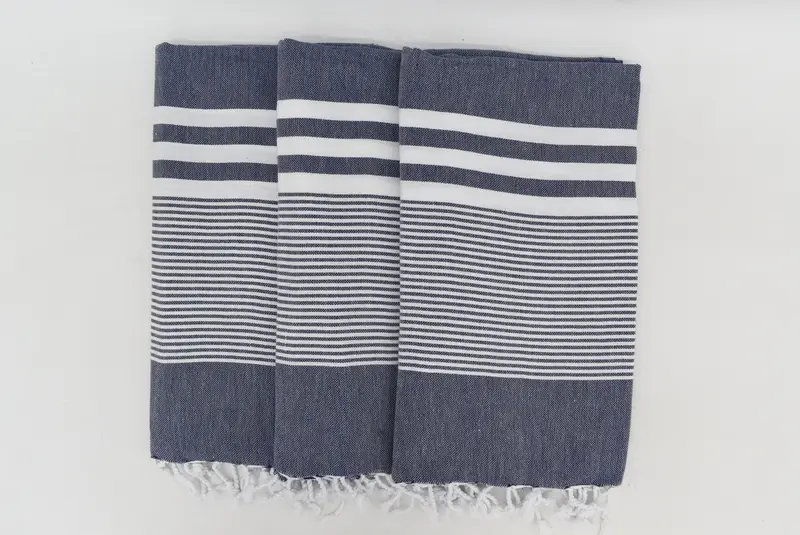 Best Friend Christmas Gift, Handmade Gift, Quick-dry peshtemal, Quick-dry travel peshtemal towel, Bridesmaid Gift, 70x40 Cotton Striped Towel - 7