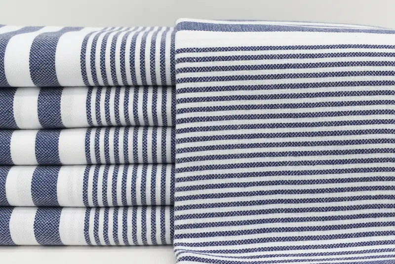 Best Friend Christmas Gift, Handmade Gift, Quick-dry peshtemal, Quick-dry travel peshtemal towel, Bridesmaid Gift, 70x40 Cotton Striped Towel - 1