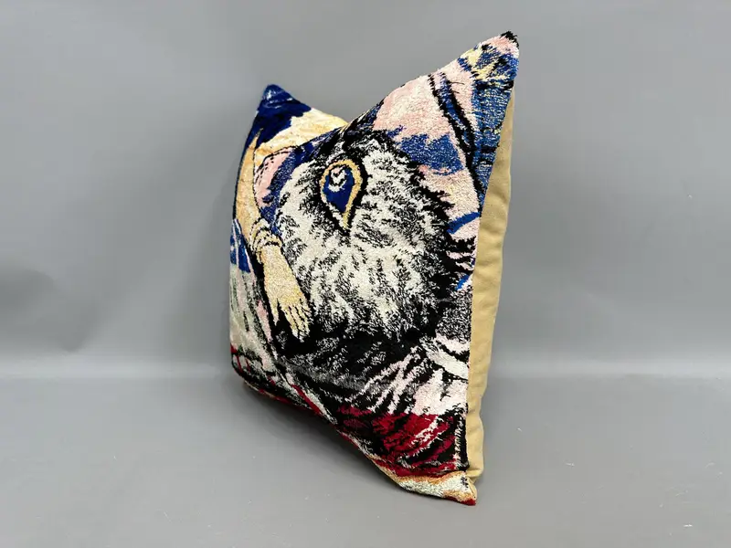 Vintage Pillow, Boho Pillow, Accent Throw Pillow Sham, Pillow Sham, Farmhouse Pillow Case, Pillow for Couch, Patio Pillow Sham, 18x18 Blue Pillow - 3