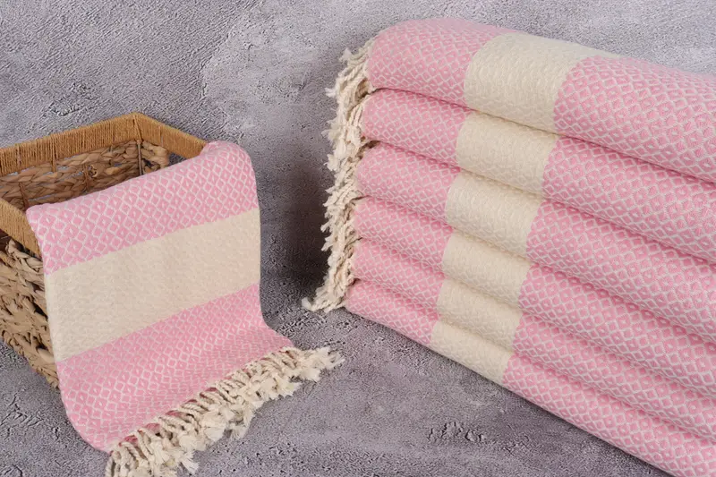 Monogram Turkish Towel, Turkish bath towel for spa, Anniversary Gift For Her, 70x40 Cotton Geometric Towel, Wedding Gifts Towel, Large Turkish Towel - 3