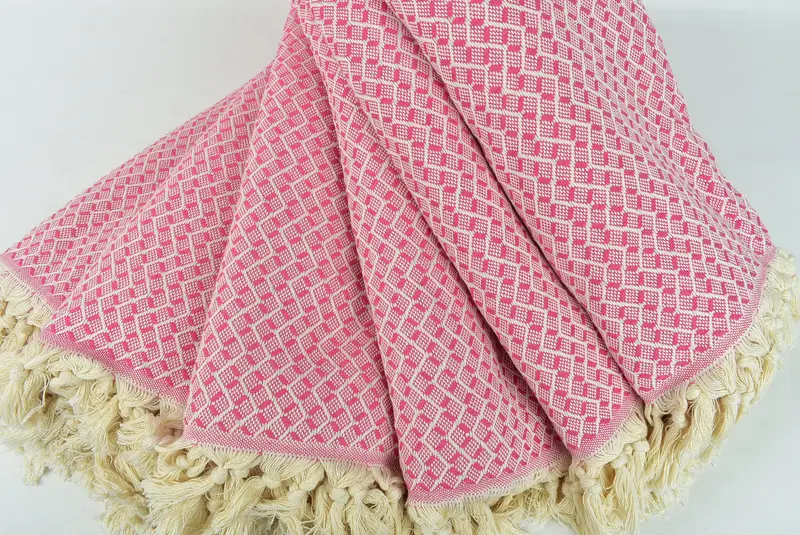 Throw Blanket, Monogram Beach Blanket, Turkish Beach Blanket, Grandma Gift, Custom Blanket, 96x92 Cotton Herringbone Towel, Throw Blanket Couch - 4