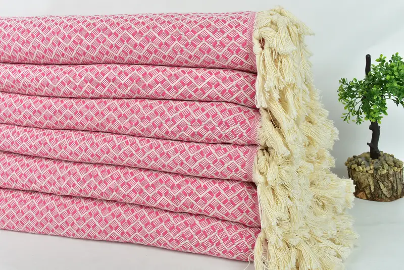 Throw Blanket, Monogram Beach Blanket, Turkish Beach Blanket, Grandma Gift, Custom Blanket, 96x92 Cotton Herringbone Towel, Throw Blanket Couch - 3