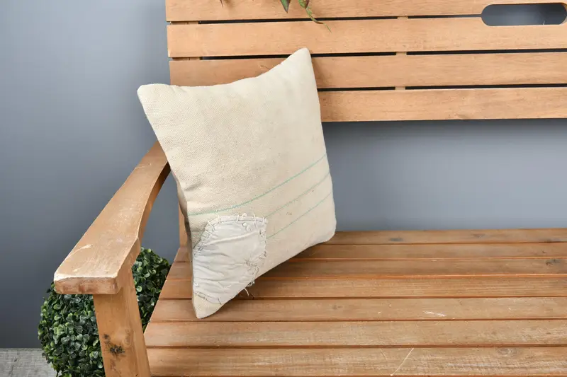 14x14 Beige Cushion Cover, Gift Pillow, Handmade Kilim Cushion, Luxury Cushion Cover, Outdoor Bolster Pillow, Cushion Case, Vintage Kilim Pillow - 4
