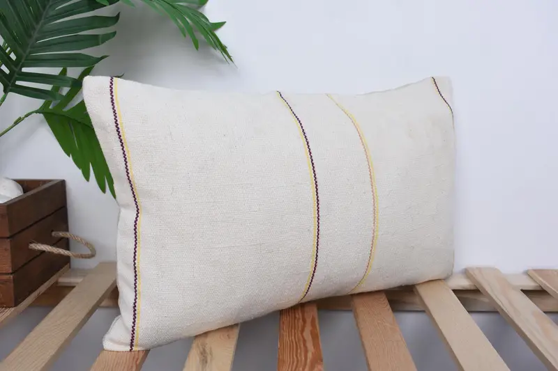 Gift Pillow, Outdoor Pillow, Pet Cushion Cover, 12x20 White Cushion Case, Throw Kilim Pillow, Turkish Kilim Pillow, Pillow Case - 4