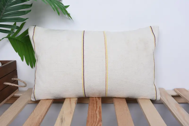 Gift Pillow, Outdoor Pillow, Pet Cushion Cover, 12x20 White Cushion Case, Throw Kilim Pillow, Turkish Kilim Pillow, Pillow Case - 1