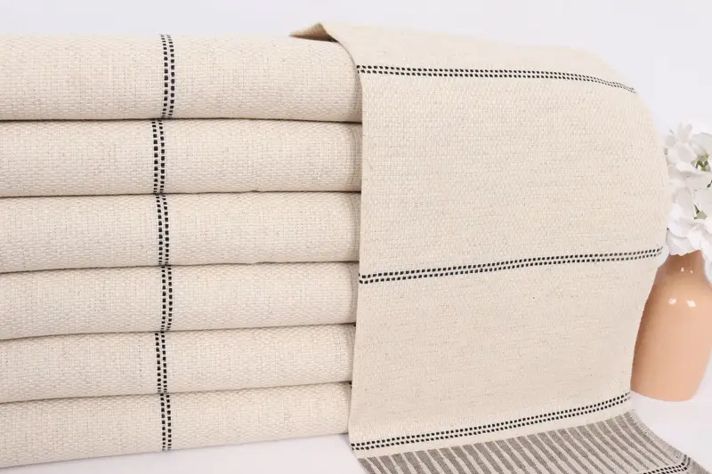 Personalized Dish Towel, Monogram Hand Towel, 40x20 Linen Striped Towel, Bachelor Gift, Bridal Shower Favors, Small Bath Towels, Beach Wedding Favor - 2