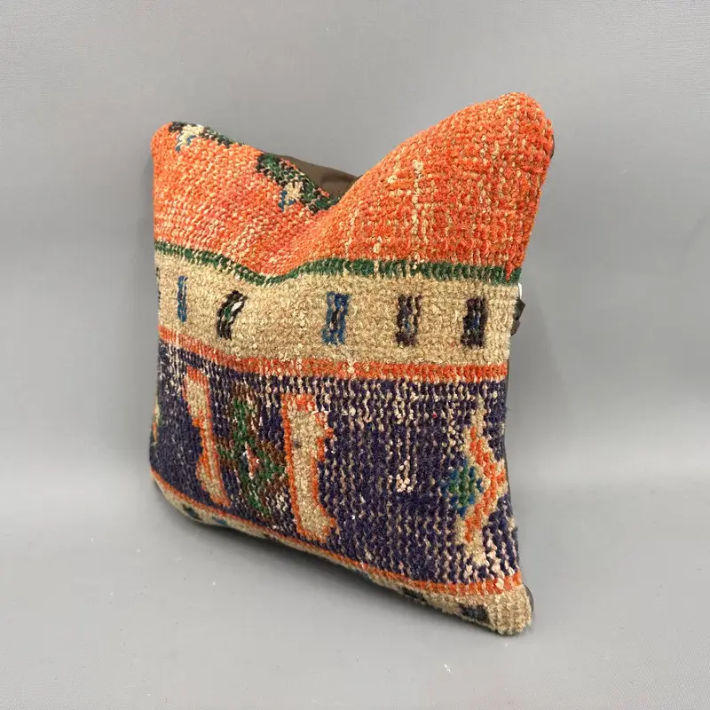 Pillow Sham, Interior Designer Pillow, Tapestry Cushion, Gift Pillow, 12x12 Blue Pillow Cover, Decorative Throw Pillow, Pillow for Sofa - 3