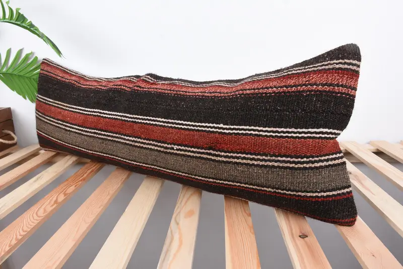 Tapestry Cushion Case, Vintage Pillow, 12x36 Gray Cushion Case, Ethnic Pillow Cover, Vintage Kilim Pillow, Pet Pillow Cover, Kilim Pillow, Cushion - 5
