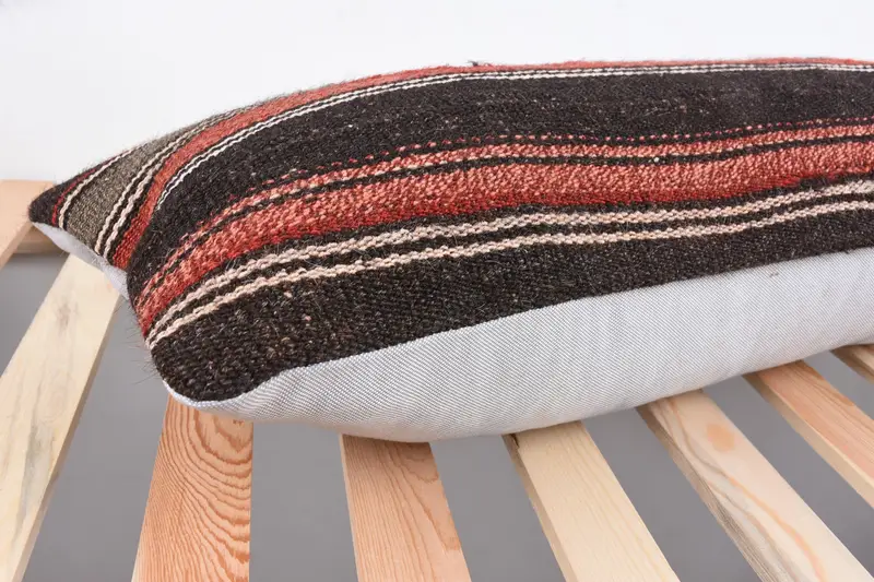 Tapestry Cushion Case, Vintage Pillow, 12x36 Gray Cushion Case, Ethnic Pillow Cover, Vintage Kilim Pillow, Pet Pillow Cover, Kilim Pillow, Cushion - 6