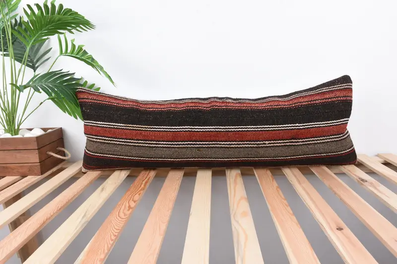 Tapestry Cushion Case, Vintage Pillow, 12x36 Gray Cushion Case, Ethnic Pillow Cover, Vintage Kilim Pillow, Pet Pillow Cover, Kilim Pillow, Cushion - 1