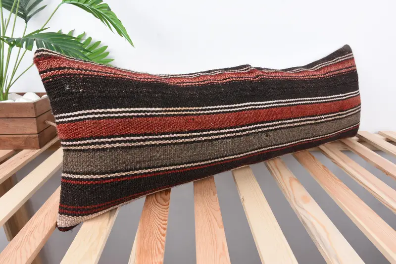 Tapestry Cushion Case, Vintage Pillow, 12x36 Gray Cushion Case, Ethnic Pillow Cover, Vintage Kilim Pillow, Pet Pillow Cover, Kilim Pillow, Cushion - 4