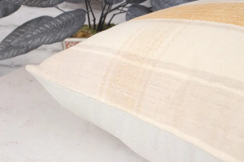 Cushion, 18x18 White Cushion Case, Ikat Cushion Case, Throw Kilim Pillow, Vintage Pillow, Office Chair Pillow, Turkish Pillow - 7