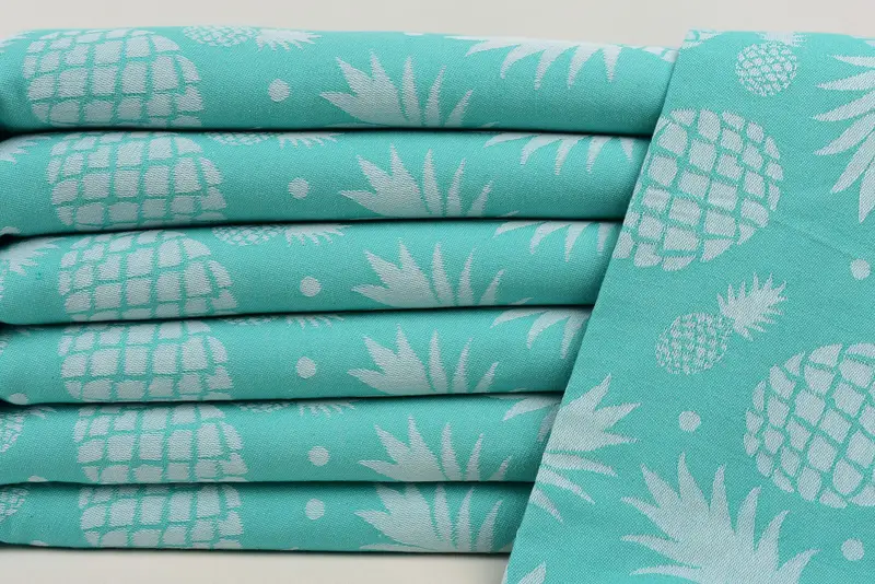 Bachelorette Party Favor, Peshtemal Towel, 70x36 Cotton Pineapple Design Towel, Personalized Towel, Best Wedding Gift, Embroidery Towel, Beach towel - 2