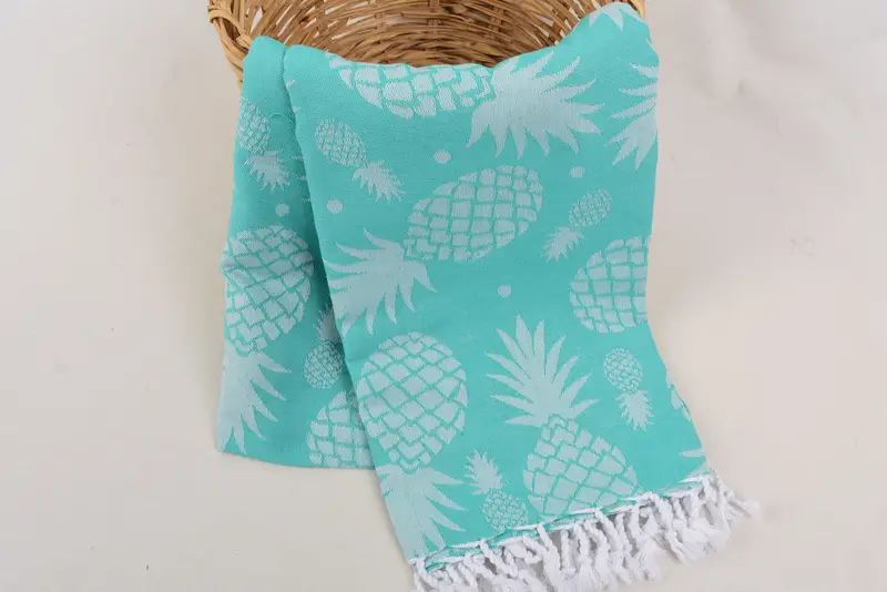 Bachelorette Party Favor, Peshtemal Towel, 70x36 Cotton Pineapple Design Towel, Personalized Towel, Best Wedding Gift, Embroidery Towel, Beach towel - 4