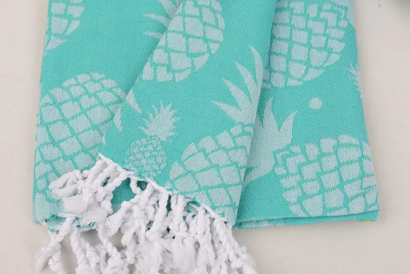 Bachelorette Party Favor, Peshtemal Towel, 70x36 Cotton Pineapple Design Towel, Personalized Towel, Best Wedding Gift, Embroidery Towel, Beach towel - 6