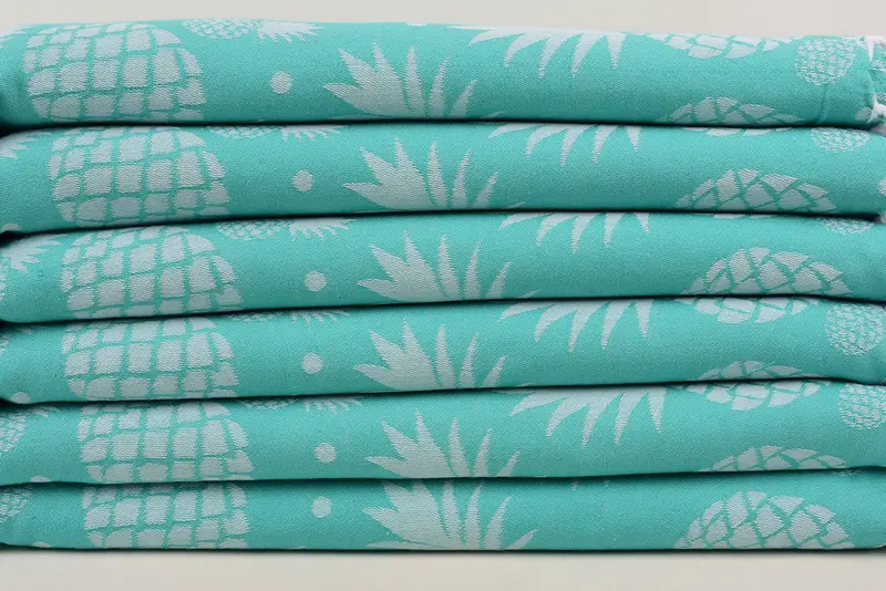 Bachelorette Party Favor, Peshtemal Towel, 70x36 Cotton Pineapple Design Towel, Personalized Towel, Best Wedding Gift, Embroidery Towel, Beach towel - 3
