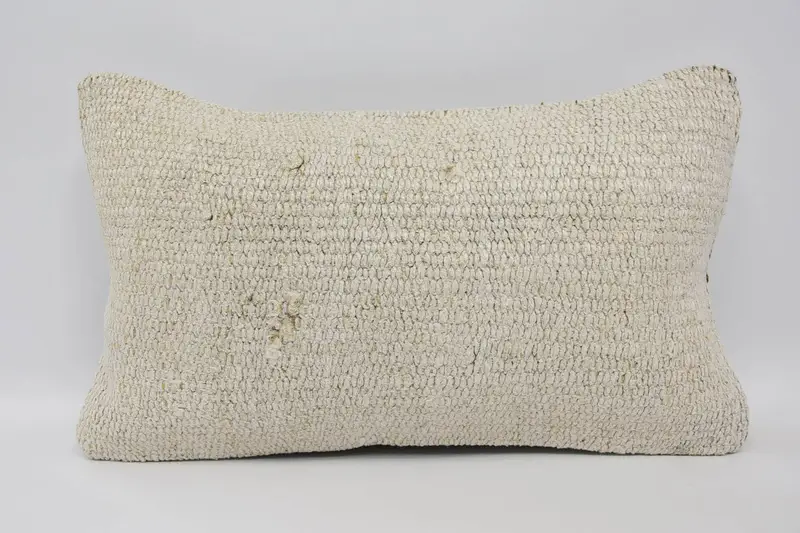 12x20 Beige Cushion Cover, Cushion Cover, Indoor Cushion Case, Handmade Kilim Cushion, Vintage Pillow, Vintage Kilim Pillow, Tapestry Cushion Case - 1