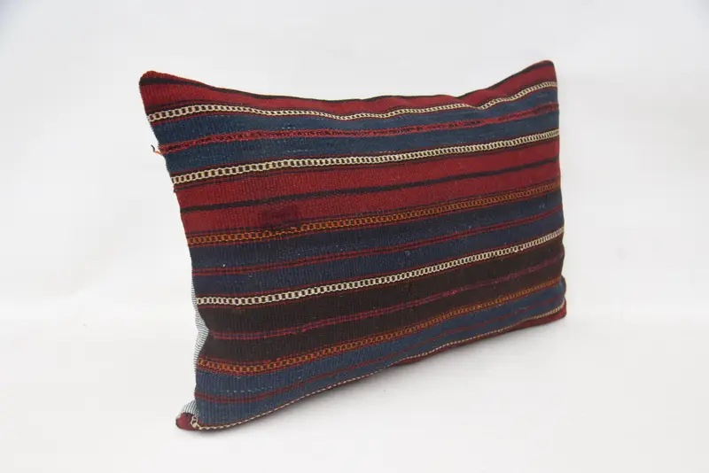 16x24 Blue Pillow, Vintage Pillow, Handmade Kilim Cushion, Authentic Cushion, Kilim Cushion Sham, Garden Cushion, Cushion Cover, Nomadic Cushion - 2
