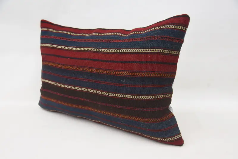 16x24 Blue Pillow, Vintage Pillow, Handmade Kilim Cushion, Authentic Cushion, Kilim Cushion Sham, Garden Cushion, Cushion Cover, Nomadic Cushion - 3