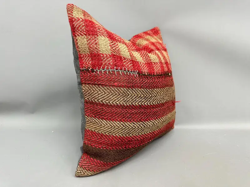 Pillow, Outdoor Cushion Cover, Vintage Kilim Pillow, Home Decor Pillow, Ethnical Kilim Rug Pillow, 18x18 Beige Pillow Case, Bed Cushion Cover - 2