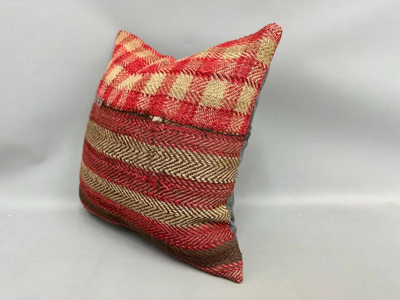 Pillow, Outdoor Cushion Cover, Vintage Kilim Pillow, Home Decor Pillow, Ethnical Kilim Rug Pillow, 18x18 Beige Pillow Case, Bed Cushion Cover - 3