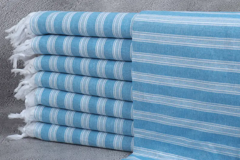 Pool Towels, 70x40 Cotton Striped Towel, Boyfriend Christmas Gift, Eco-Friendly Turkish Towel, Soft towel, Embroidered Towel, Bridal Shower Favors - 1