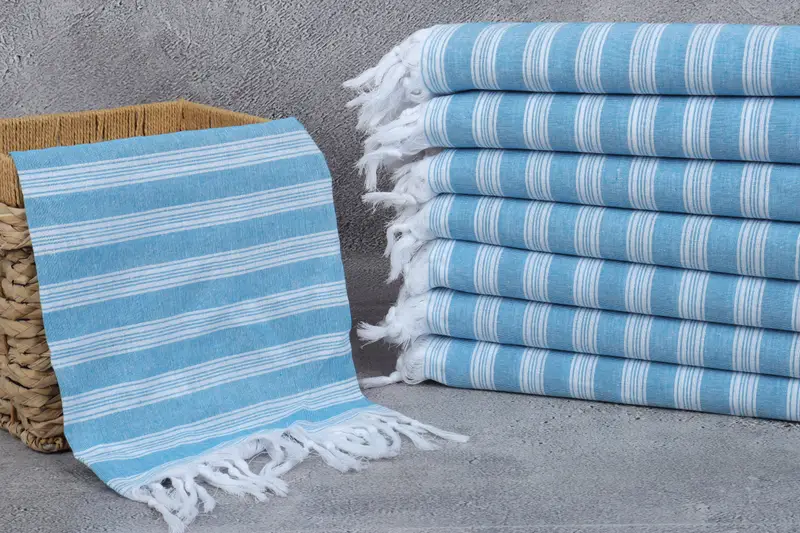 Pool Towels, 70x40 Cotton Striped Towel, Boyfriend Christmas Gift, Eco-Friendly Turkish Towel, Soft towel, Embroidered Towel, Bridal Shower Favors - 3