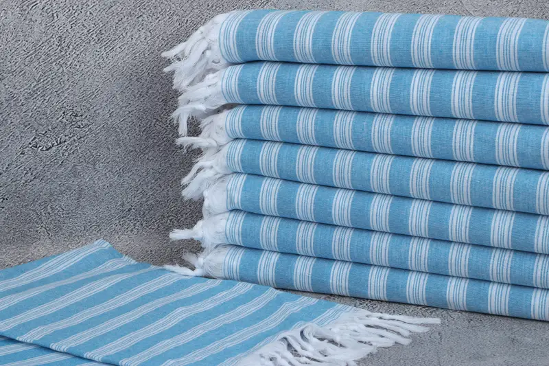 Pool Towels, 70x40 Cotton Striped Towel, Boyfriend Christmas Gift, Eco-Friendly Turkish Towel, Soft towel, Embroidered Towel, Bridal Shower Favors - 2