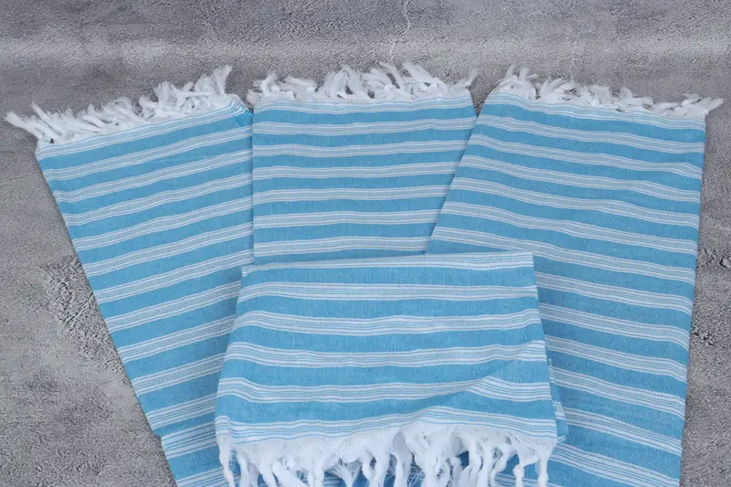 Pool Towels, 70x40 Cotton Striped Towel, Boyfriend Christmas Gift, Eco-Friendly Turkish Towel, Soft towel, Embroidered Towel, Bridal Shower Favors - 4