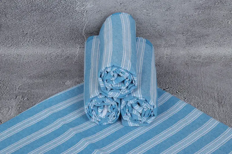 Pool Towels, 70x40 Cotton Striped Towel, Boyfriend Christmas Gift, Eco-Friendly Turkish Towel, Soft towel, Embroidered Towel, Bridal Shower Favors - 7