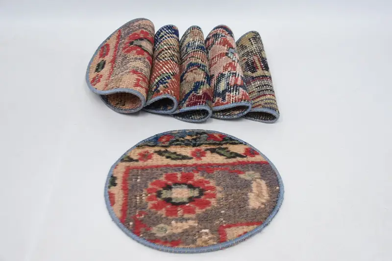 ボヘミアンレッドとブラウンのプレースマット、スチームパンク風の25インチプレースマット