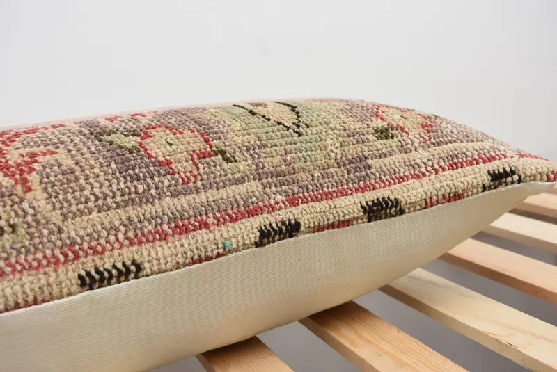 Rustic Cushion, 12x43 Beige Cushion Cover, Interior Designer Pillow, Kilim Pillow Cover, Ethnical Kilim Rug Pillow, Cushion Cover - 7