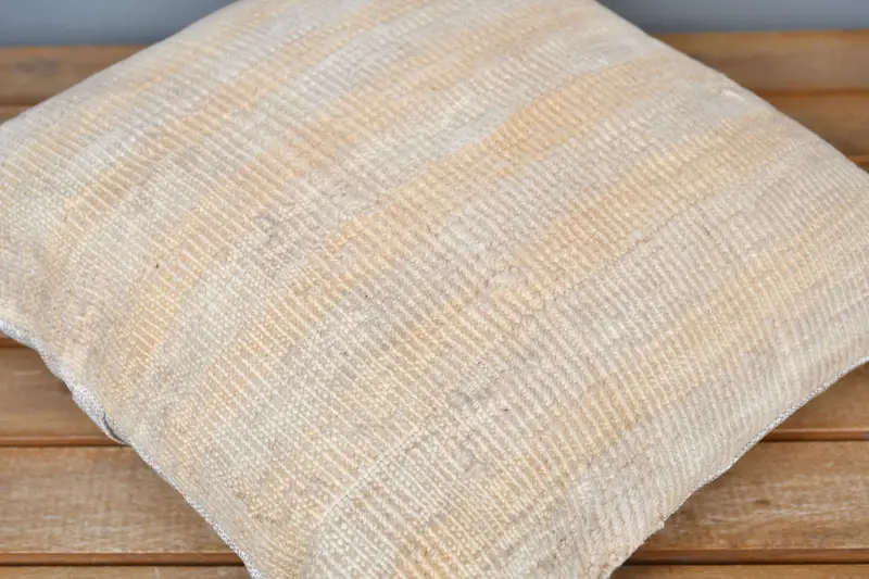 Ethnical Kilim Rug Pillow, Turkish Kilim Pillow, Pillow Cover, Ethnic Throw Cushion Cover, Kilim Pillow Cover, 14x14 Beige Pillow Case - 3