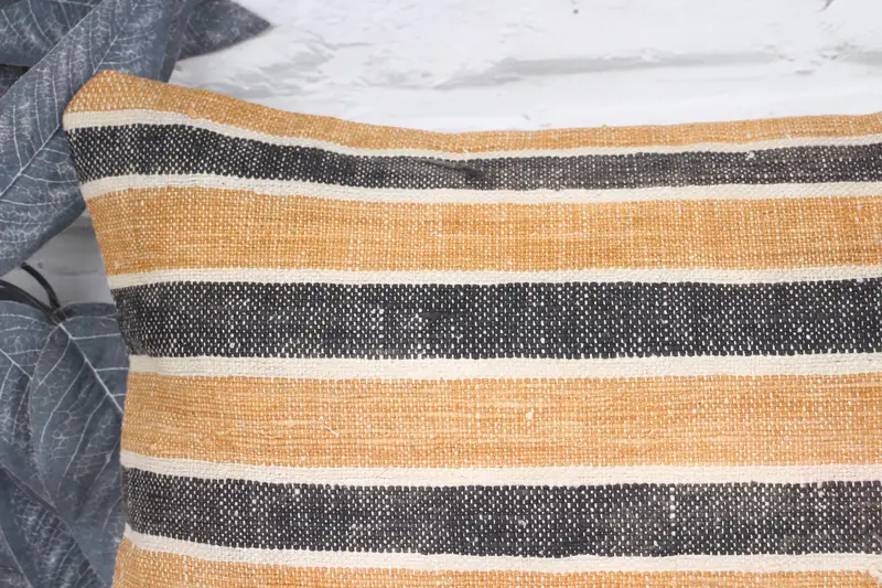 Handwoven Pillow Cover Pillow Cover, Pillow, Home Decor Pillow, Aesthetic Pillow Cover, 10x20 Orange Pillow Cover, Gift Pillow, Vintage Pillow - 2