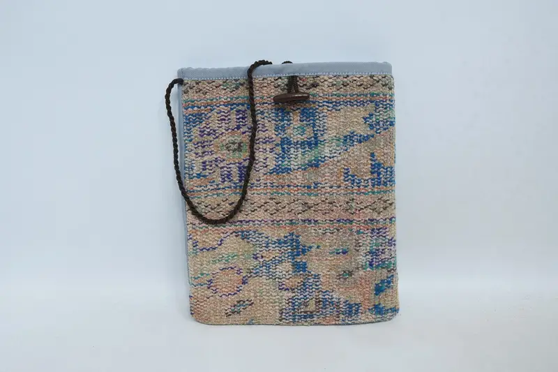 Bolso de hombro de lana con motivo vintage, bolso Kilim
