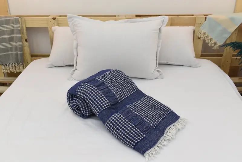 Organic Throw, Woven Throw Blanket, Gift For Wedding Day, Large Beach Towel Personalized, Tablecloth, Handmade Gift, Bridesmaid Gifts - 4
