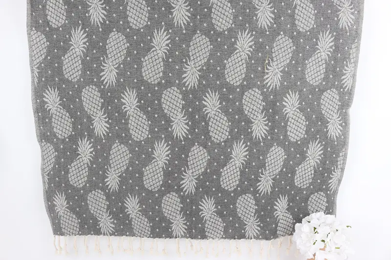 House Warming Gift, 80x40 Cotton Pineapple Design Towel, Custom Name Towel, Sand-free towel, Beach Towel Bulk, Personalized Bridesmaid Gift - 1